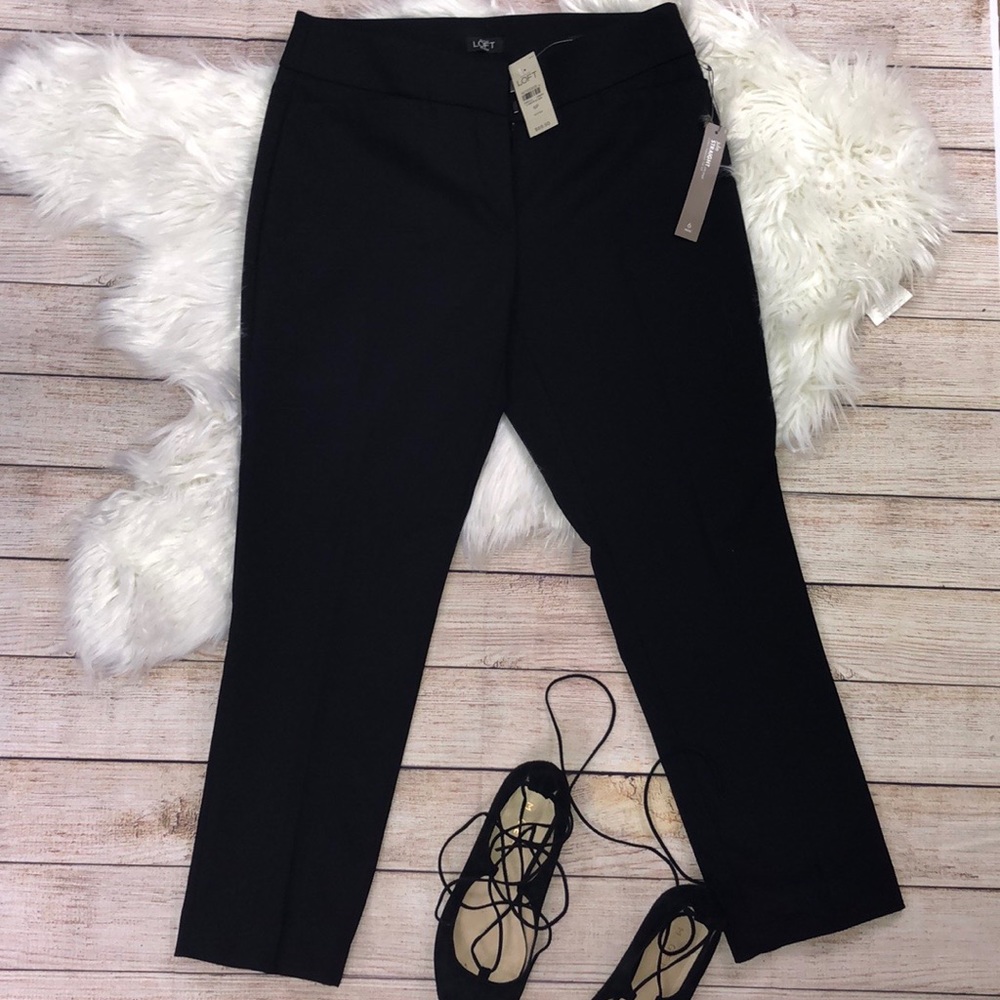 NWT LOFT  SZ 6P BLACK PANTS